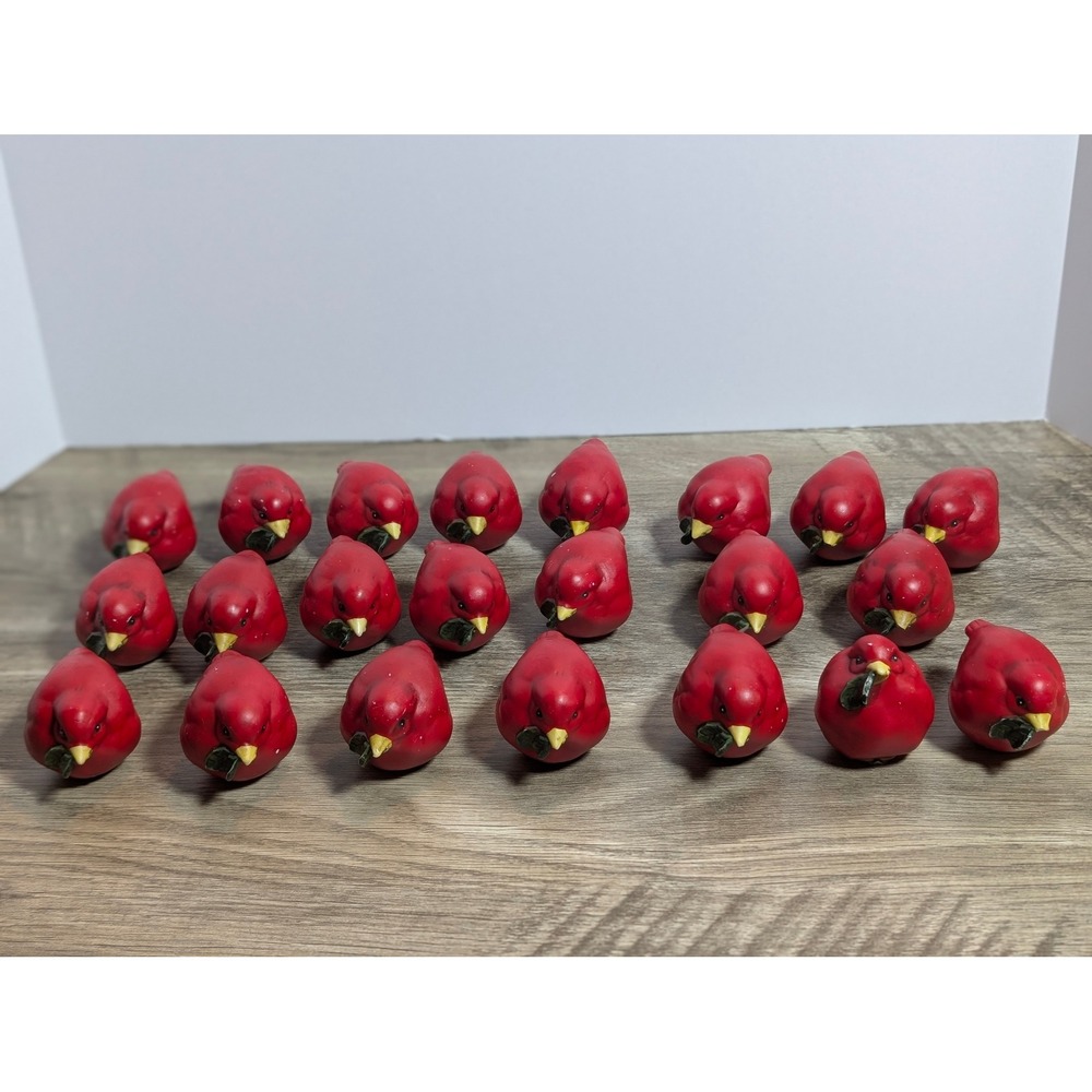 Lot of 22 Vintage Silvestri Red Cardinal Bird Clip On Christmas Ornaments READ